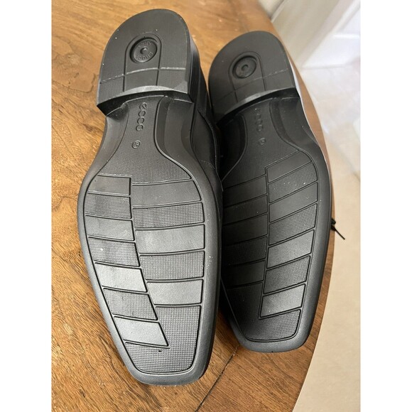 ECCO Mens Tie Black Leather Shoes, Gore Tex, Shock Point, US 11/11.5 EUR 45 - Picture 5 of 5